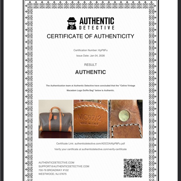 Vintage Céline Macadam Duffle Bag Large Travel Boston Weekender w/Lock & Key - Picture 2 of 16